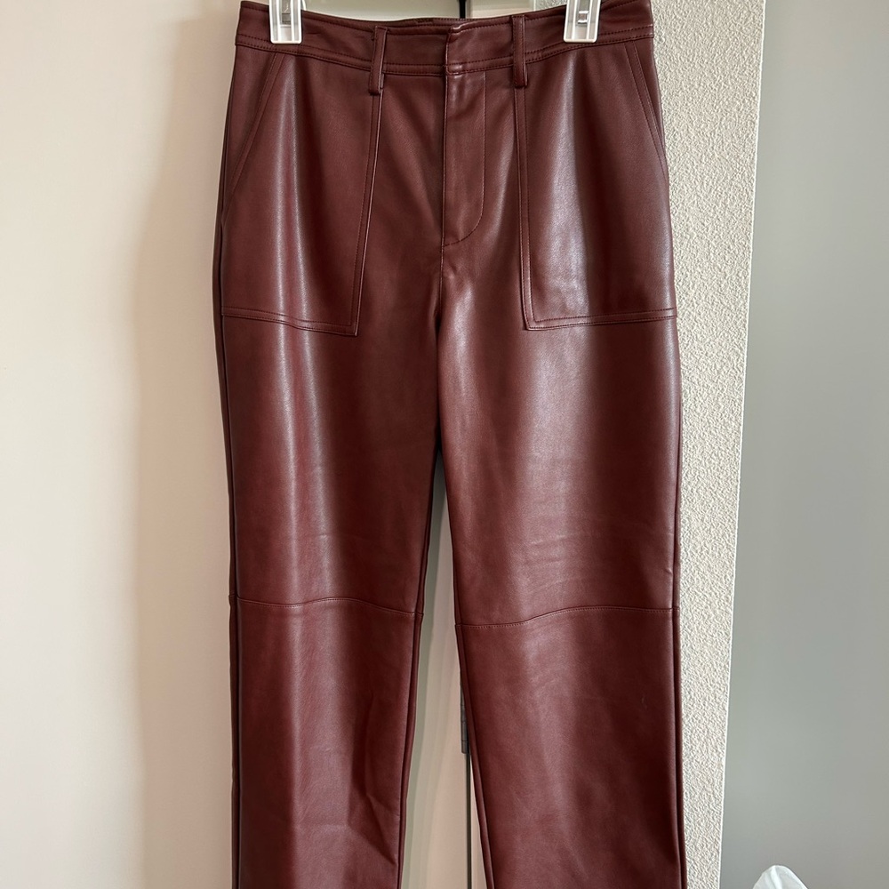 7 for all mankind faux leather pants